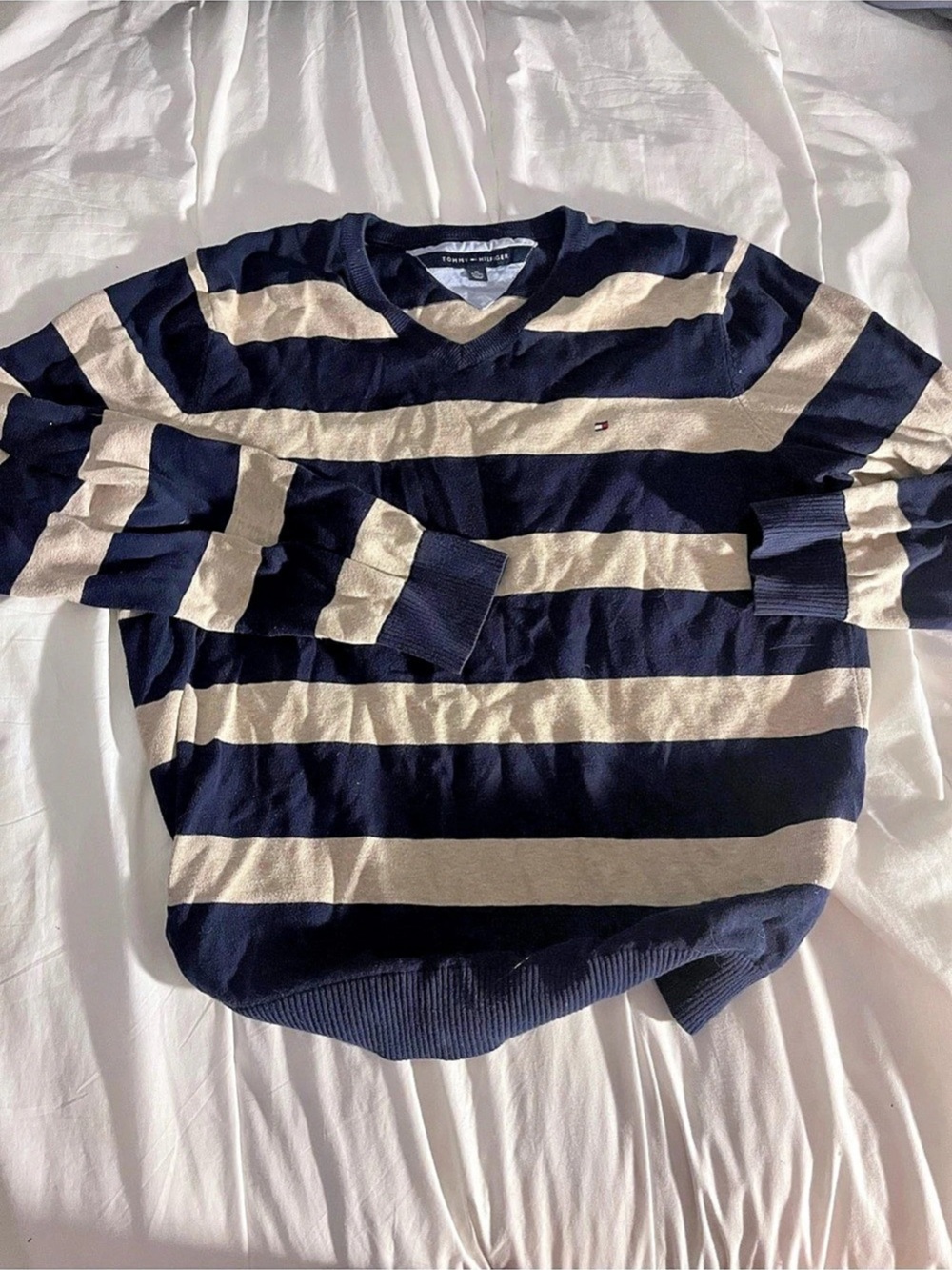 Tommy Hilfiger Striped Cotton Sweatshirt Size L